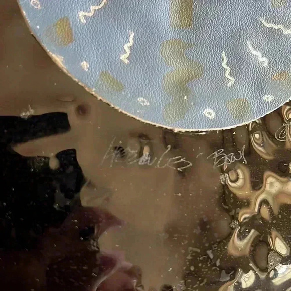 hand made pottery black iridescent” Hercules bowl “dish - Picture 8 of 11